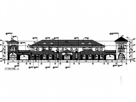 某度假村二层售楼处建筑施工图施工图下载【ID:164860145】