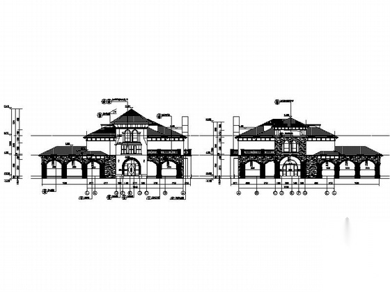 某度假村二层售楼处建筑施工图施工图下载【ID:164860145】