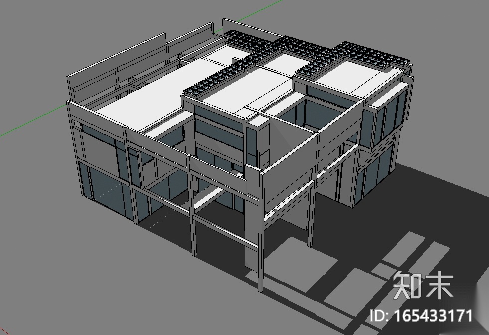 建筑设计大师彼得_艾森曼2号住宅（共两套）cad施工图下载【ID:165433171】