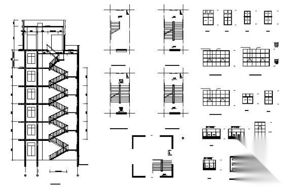 某六层汽车培训综合楼建筑施工图cad施工图下载【ID:151422124】