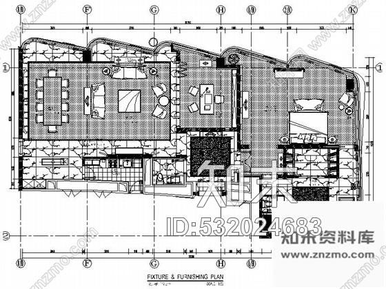 施工图安徽广场商业圈酒店现代总统套房CAD装修施工图含效果施工图下载【ID:532024683】