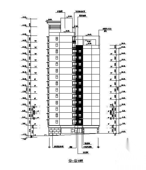 [深圳市]某高层底商住宅楼建筑群组施工图(含大型人防工...cad施工图下载【ID:166309134】