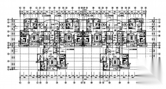 [深圳市]某高层底商住宅楼建筑群组施工图(含大型人防工...cad施工图下载【ID:166309134】