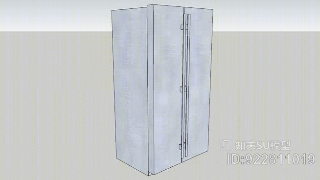 西屋双门冰箱/冷柜SU模型下载【ID:922811019】