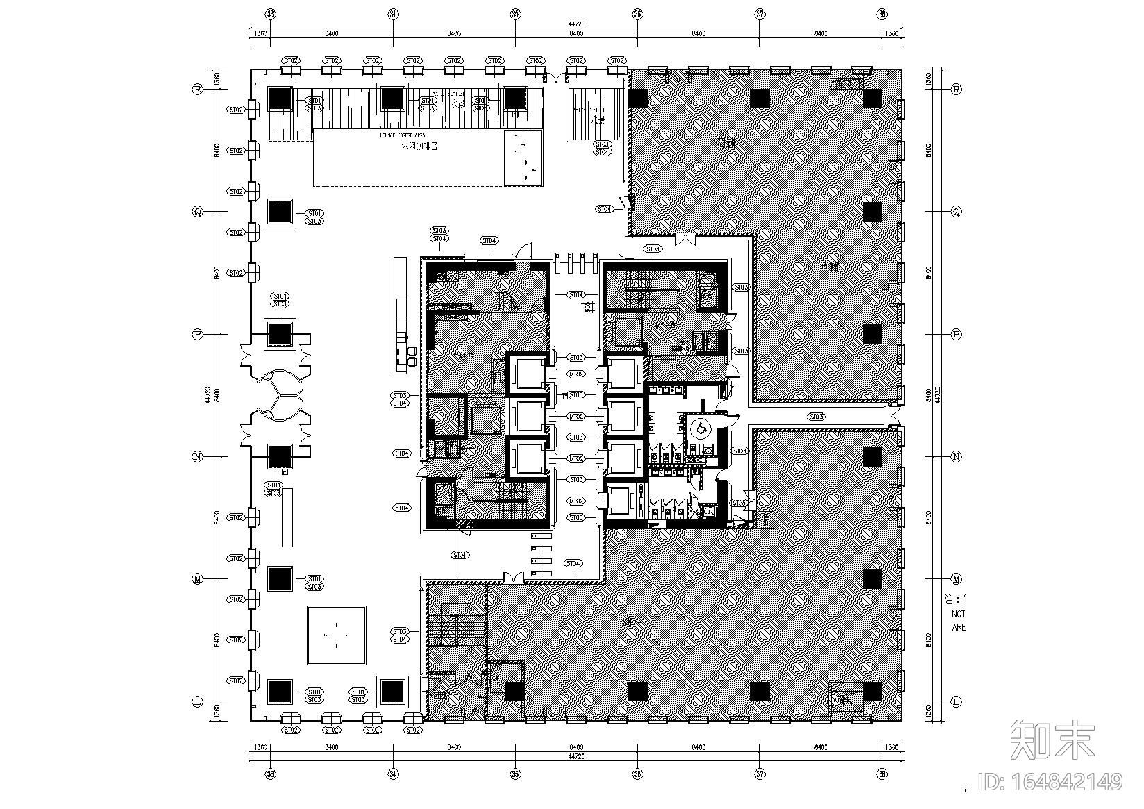 [上海]现代服务业集聚区办公工程施工图资料cad施工图下载【ID:164842149】