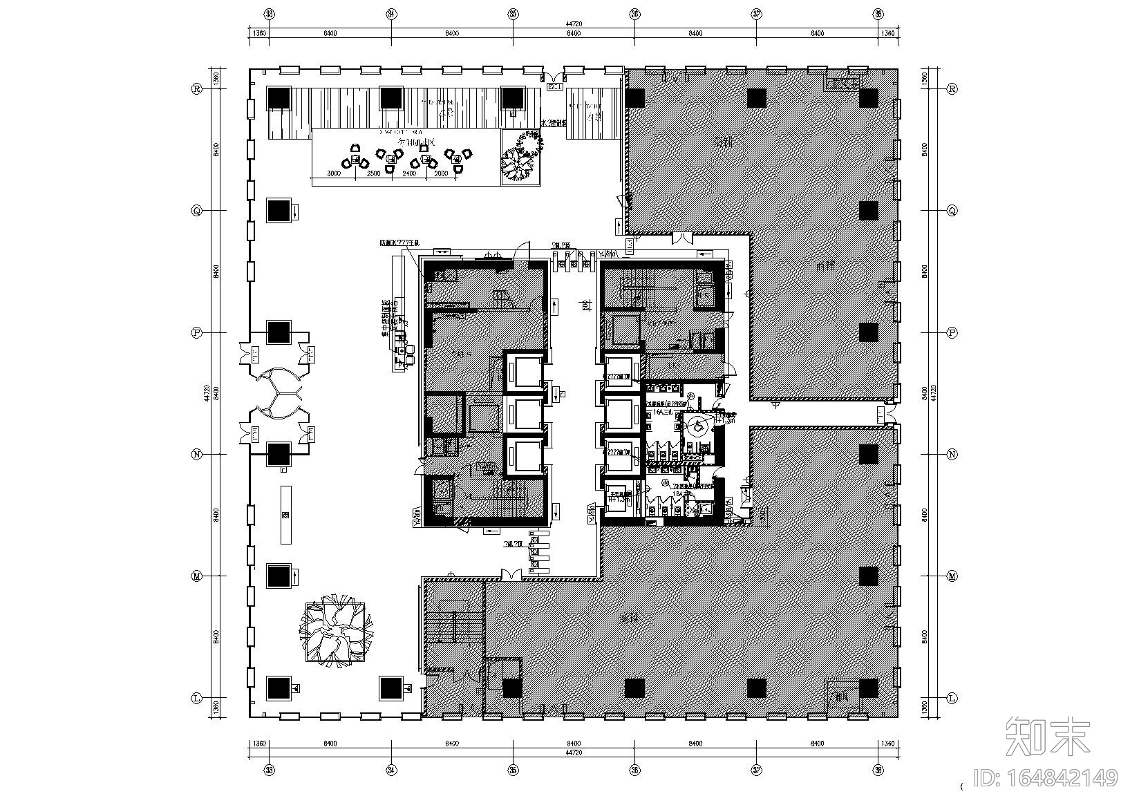 [上海]现代服务业集聚区办公工程施工图资料cad施工图下载【ID:164842149】