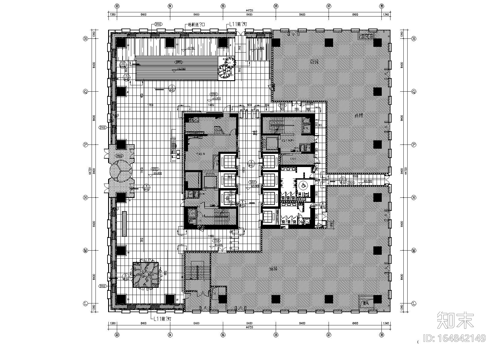 [上海]现代服务业集聚区办公工程施工图资料cad施工图下载【ID:164842149】