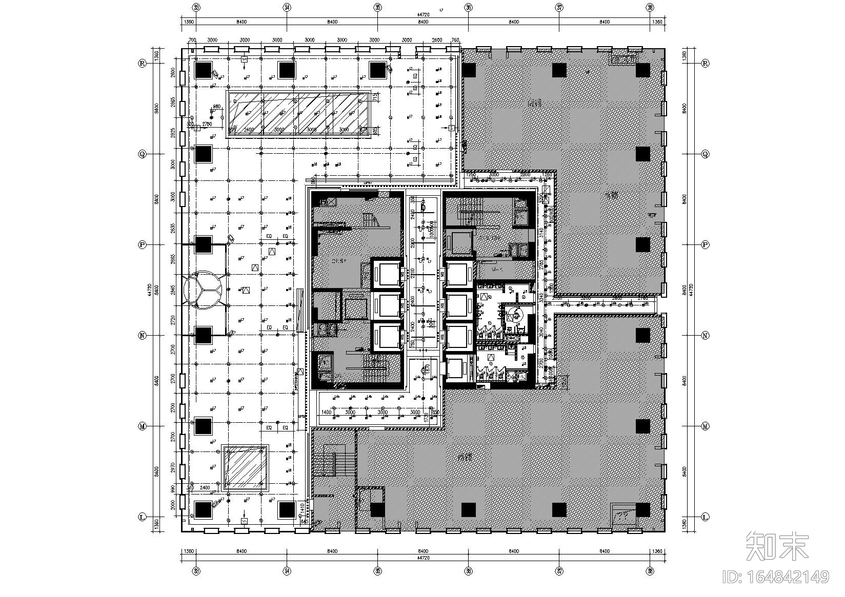 [上海]现代服务业集聚区办公工程施工图资料cad施工图下载【ID:164842149】