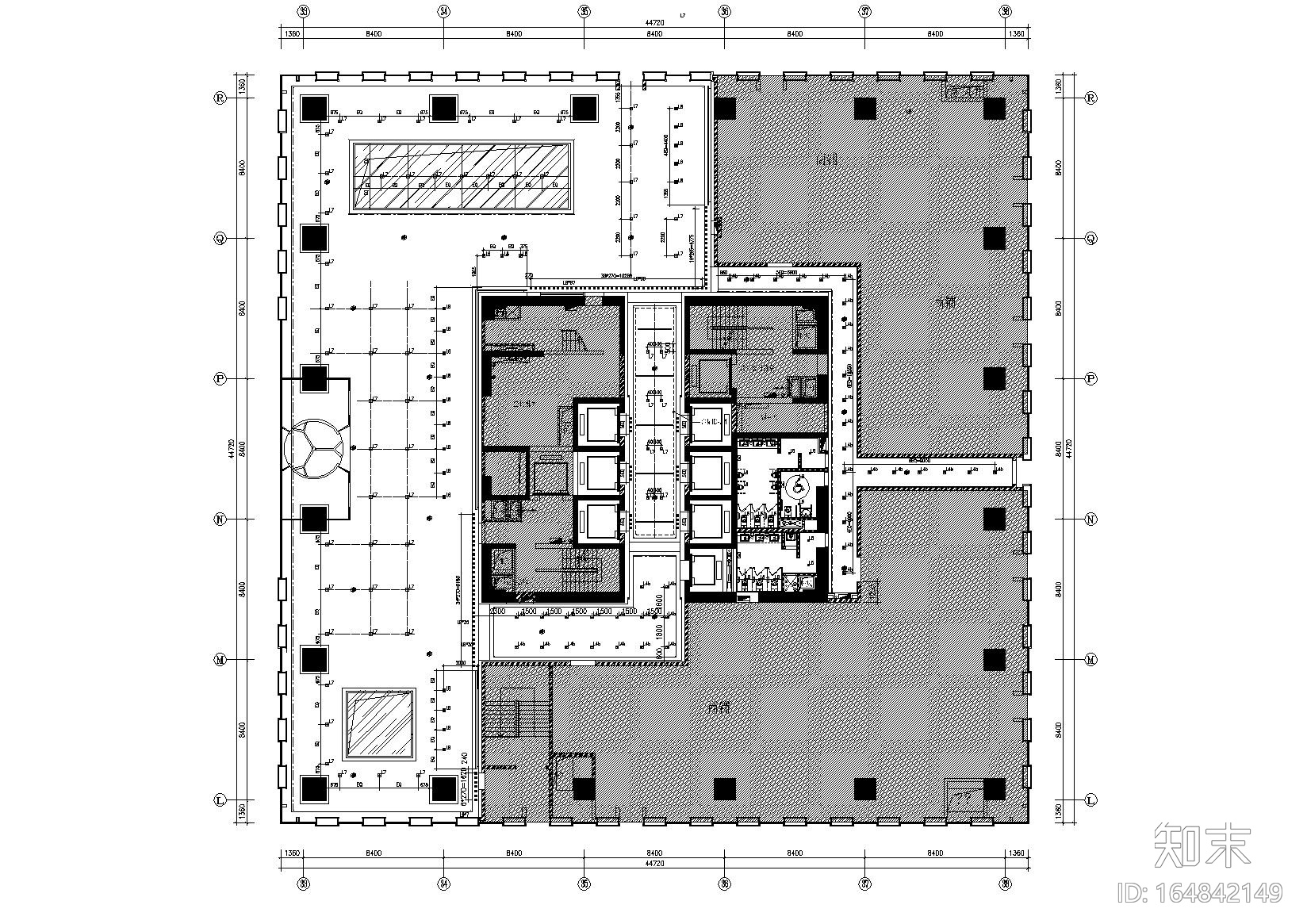 [上海]现代服务业集聚区办公工程施工图资料cad施工图下载【ID:164842149】