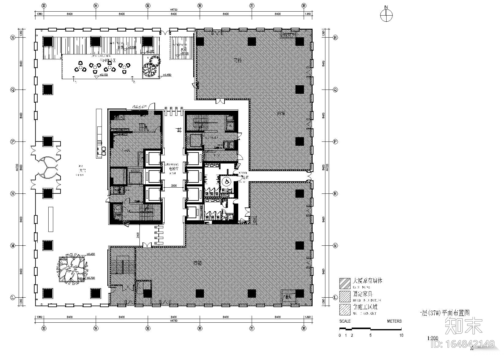 [上海]现代服务业集聚区办公工程施工图资料cad施工图下载【ID:164842149】