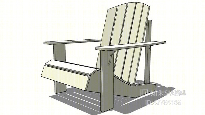 休闲椅SU模型下载【ID:47754105】