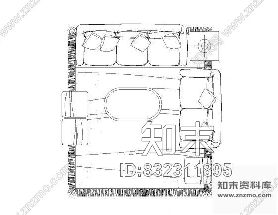 图块/节点组合沙发平面图块集cad施工图下载【ID:832311895】