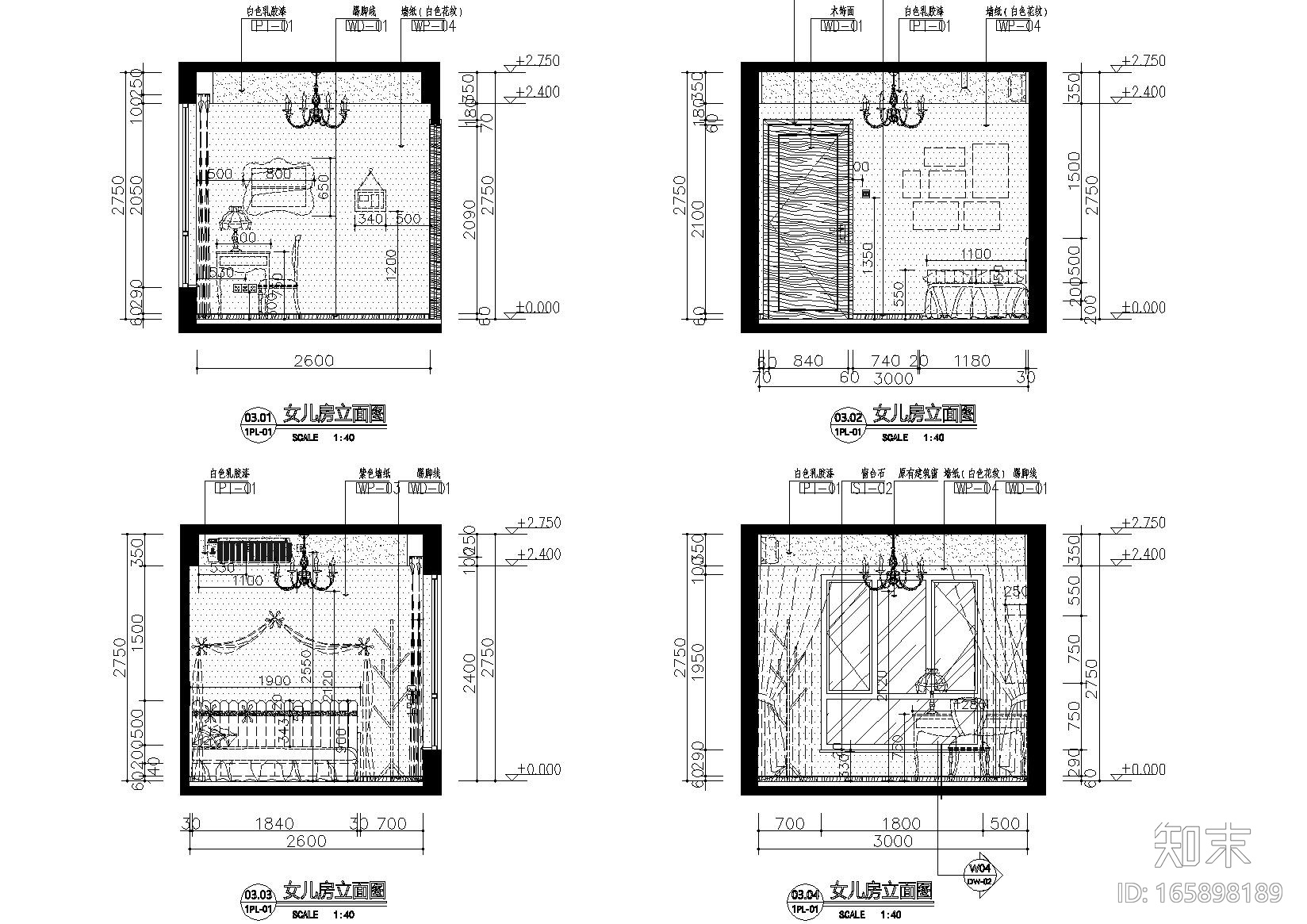 [广东]深圳熙璟城豪苑B户型样板间丨施工图施工图下载【ID:165898189】