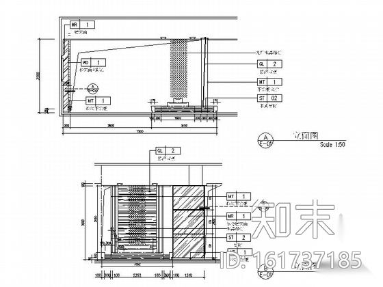 [大连]现代售楼展示中心室内装修施工图（含实景效果）cad施工图下载【ID:161737185】