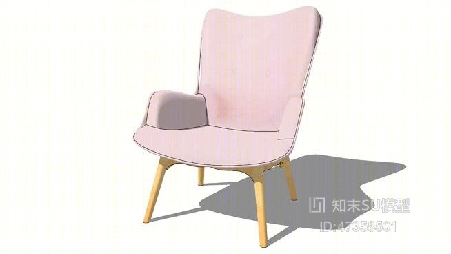 休闲椅 草图大师模型