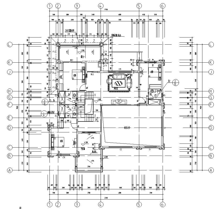 框架结构单家独院式别墅建筑设计（CAD+效果图）cad施工图下载【ID:149894185】