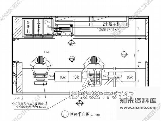 图块/节点快餐厅对外操作柜台详图施工图下载【ID:832175747】
