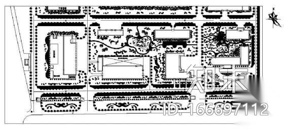 某化工厂一期绿化工程规划图cad施工图下载【ID:166697112】