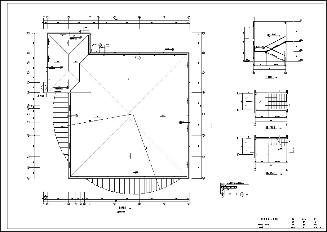 独栋双层餐饮建筑设计施工图CADcad施工图下载【ID:165408186】