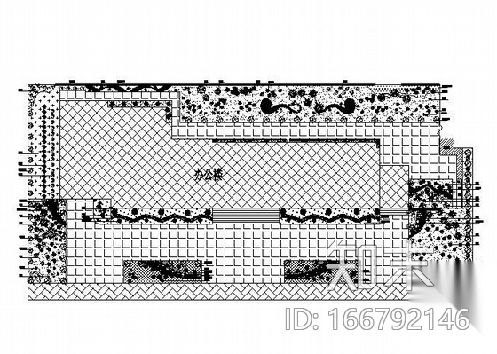 某机关单位庭院绿化详细方案图cad施工图下载【ID:166792146】