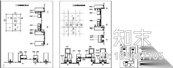 推拉窗cad施工图下载【ID:165467105】