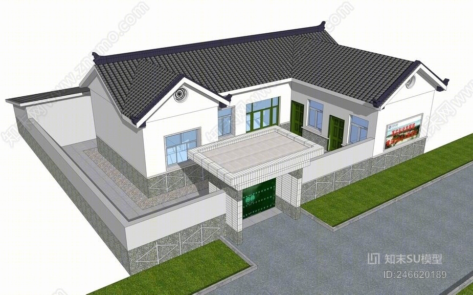 新农村民房SU模型下载【ID:246620189】