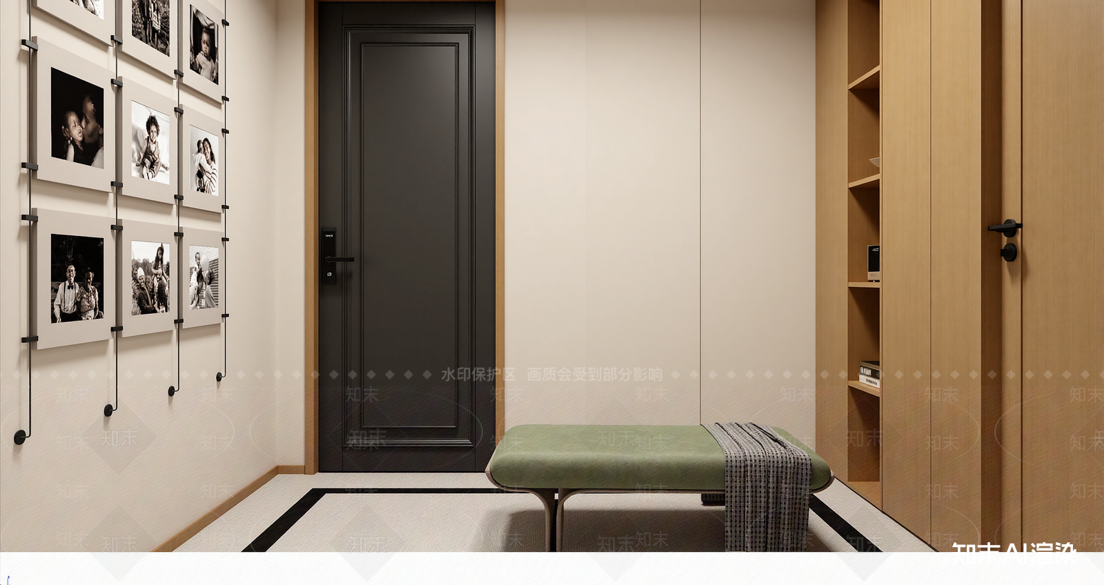 原木玄关3D模型下载【ID:1221749470】