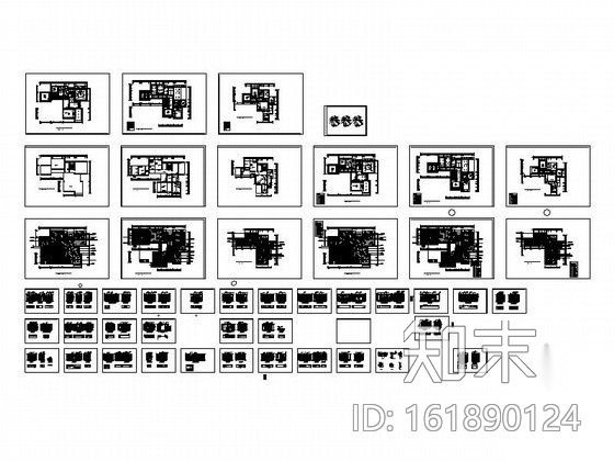 [杭州]某高尔夫别墅室内装饰施工图cad施工图下载【ID:161890124】