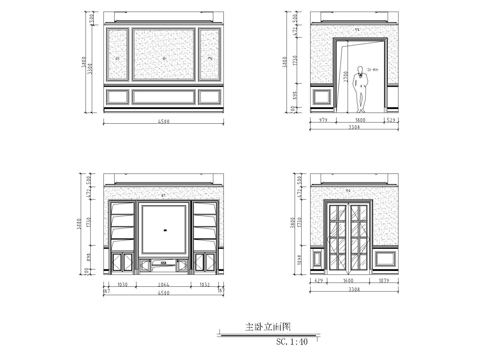 [无锡]图森整体木作-无锡展厅施工图+木饰面深化图纸+...cad施工图下载【ID:160407134】