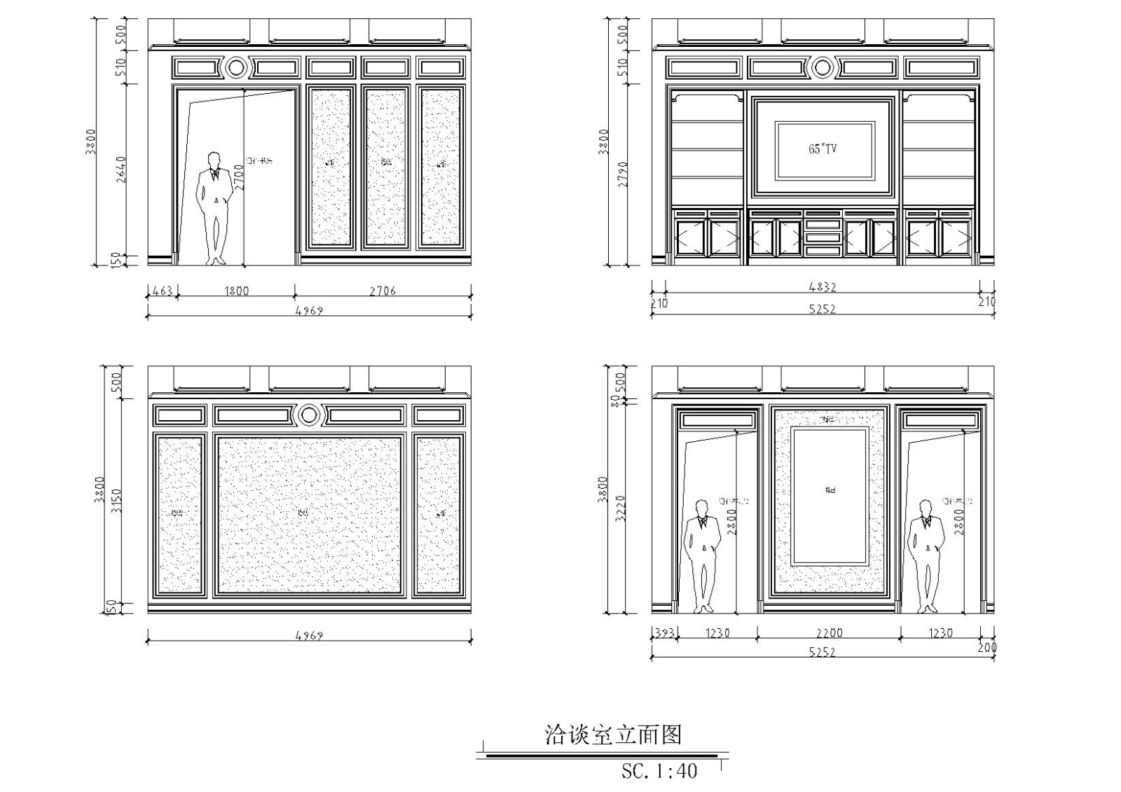 [无锡]图森整体木作-无锡展厅施工图+木饰面深化图纸+...cad施工图下载【ID:160407134】