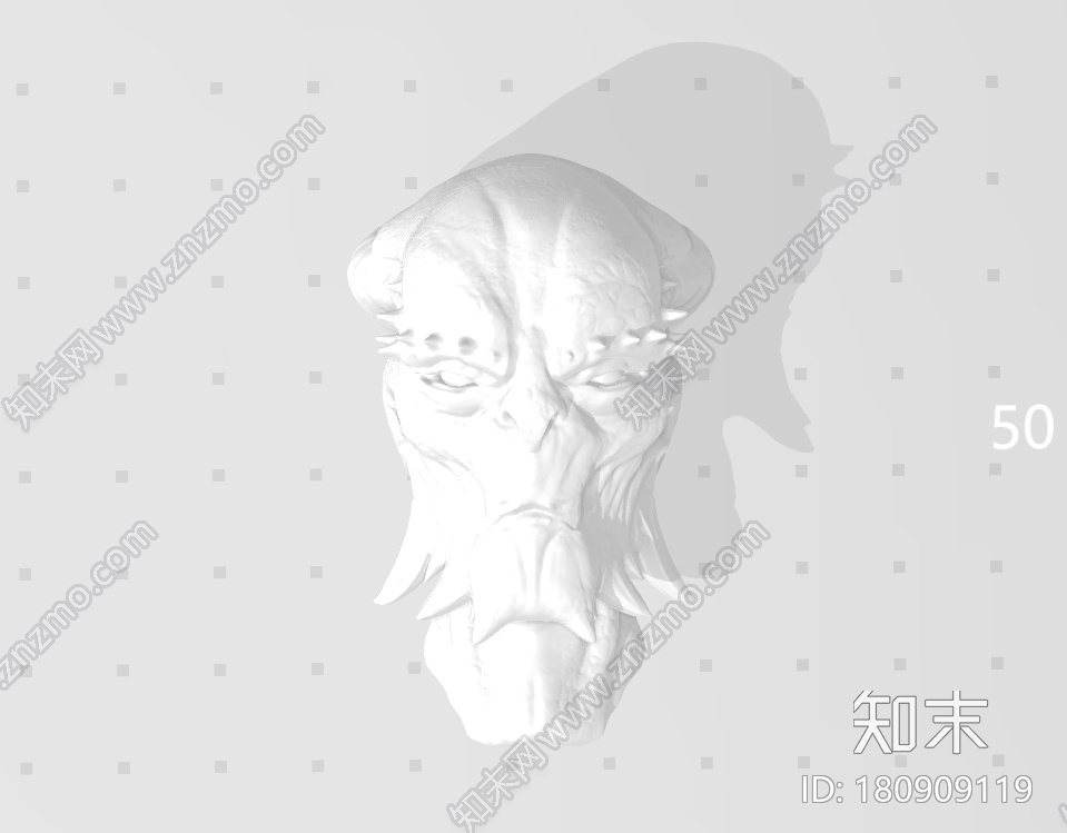 外星人头部13d打印模型下载【ID:180909119】