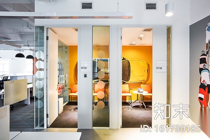 [成都]2000㎡二层现代办公空间施工图+实景cad施工图下载【ID:161730185】