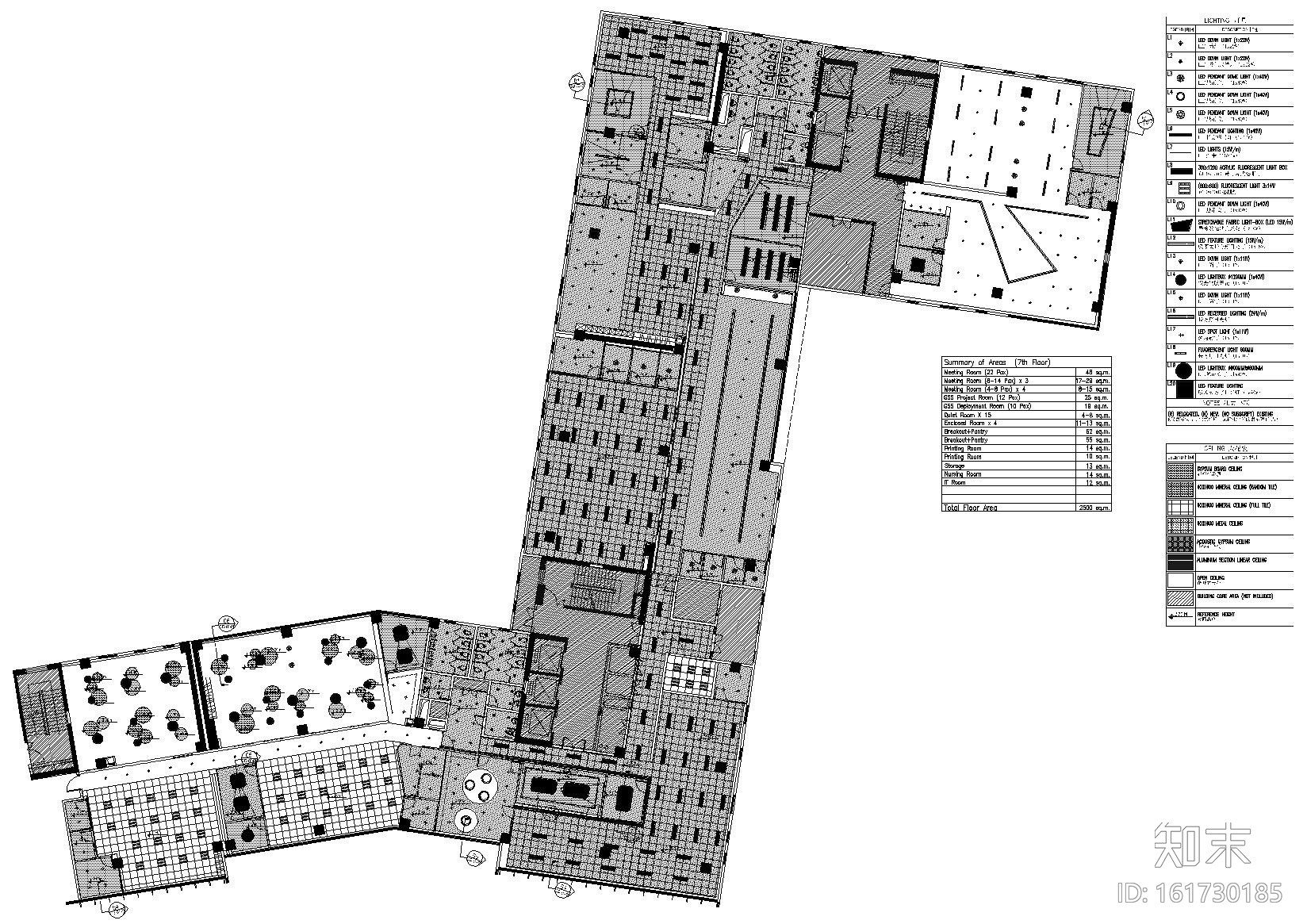 [成都]2000㎡二层现代办公空间施工图+实景cad施工图下载【ID:161730185】