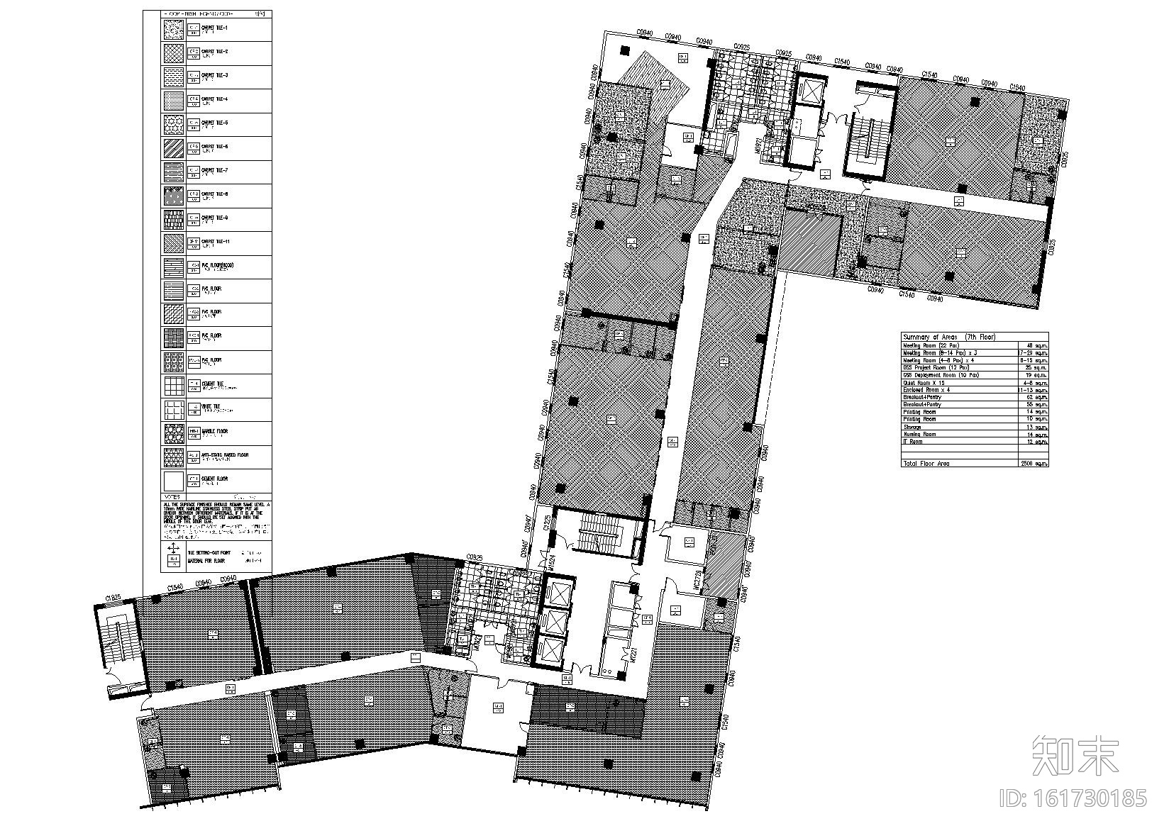 [成都]2000㎡二层现代办公空间施工图+实景cad施工图下载【ID:161730185】