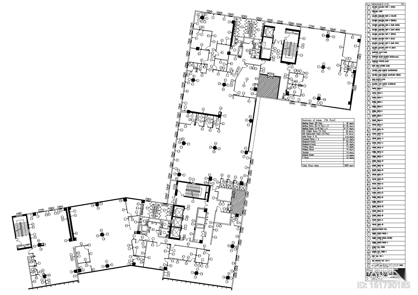 [成都]2000㎡二层现代办公空间施工图+实景cad施工图下载【ID:161730185】