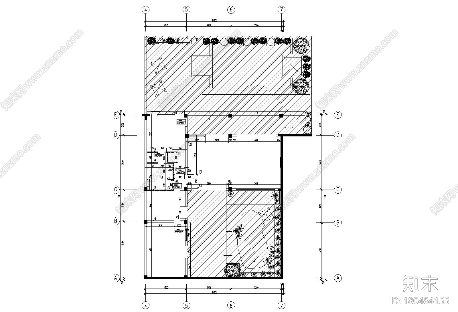 [上海]葛亚曦-上海绿地启东项目180A户型四居室样板房...cad施工图下载【ID:180484155】