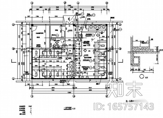 [广东]某城区公共厕所建筑方案图cad施工图下载【ID:165757143】