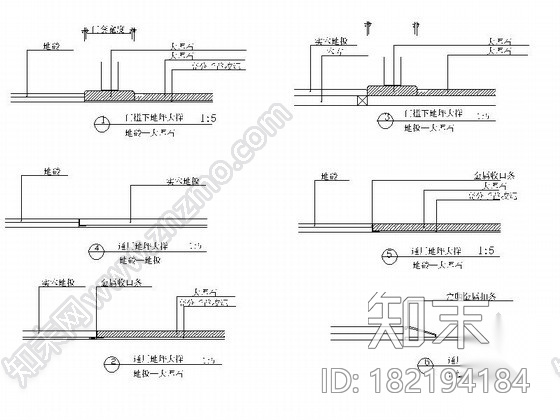 [无锡]滨湖知名地产现代五居室装修图（含效果）cad施工图下载【ID:182194184】