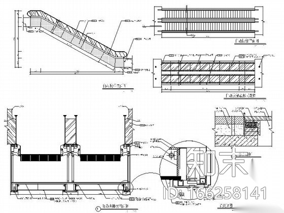 商场自动扶梯详图cad施工图下载【ID:166258141】