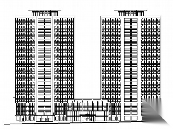 某现代小区住宅建筑方案设计（含效果图及户型平面）施工图下载【ID:166055184】