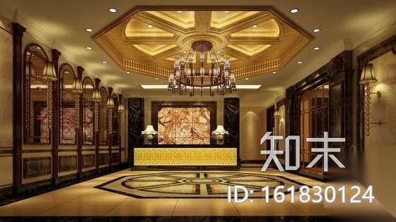 [山东]原创中欧混搭养生休闲会所装修施工图（含效果）cad施工图下载【ID:161830124】