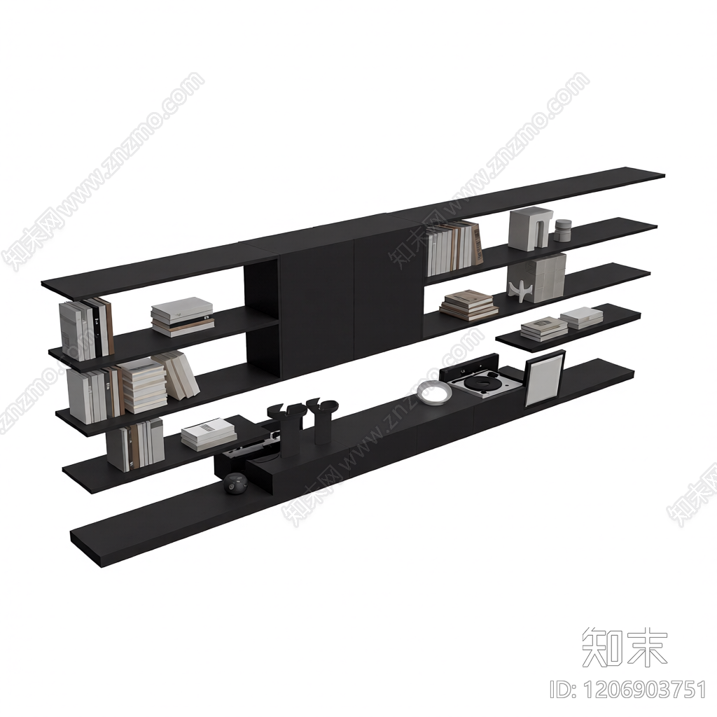 组合式电视墙3D模型下载【ID:1206903751】