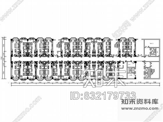 图块/节点某大型花园酒店房型平面分布CAD图块下载施工图下载【ID:832179733】