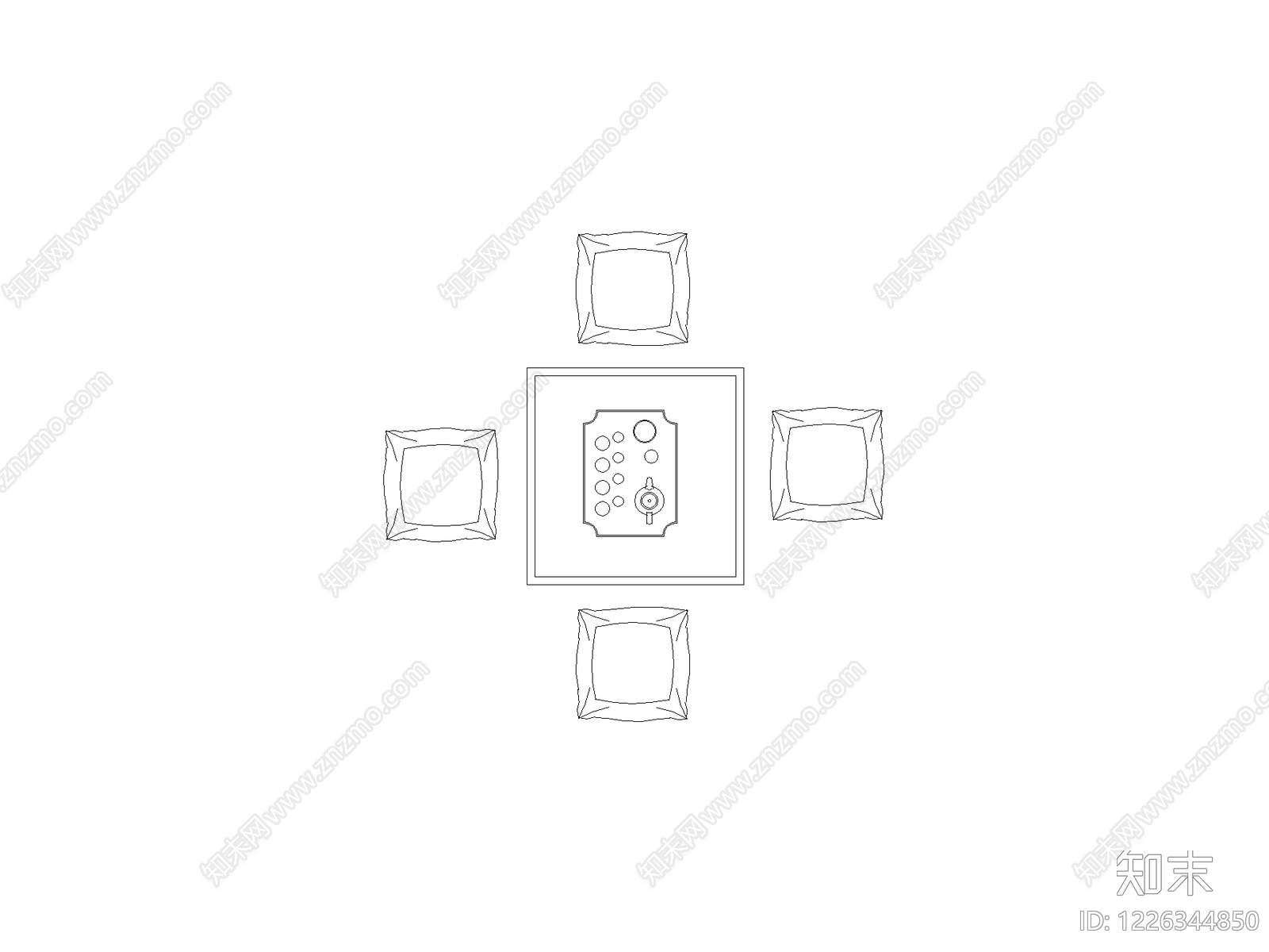 开关插座cad施工图下载【ID:1226344850】