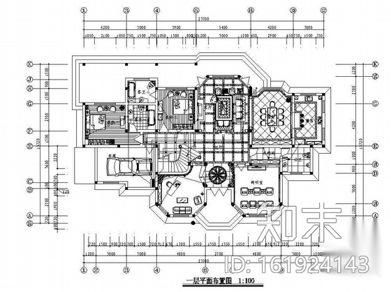 某别墅样板房装修施工图cad施工图下载【ID:161924143】