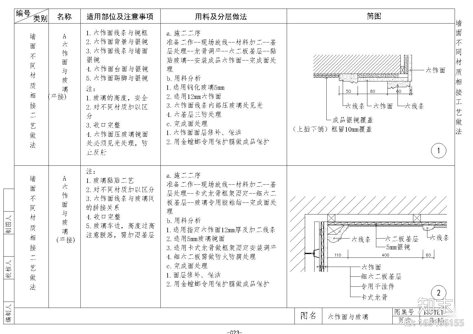金螳螂墙面施工节点B14~27cad施工图下载【ID:165466155】