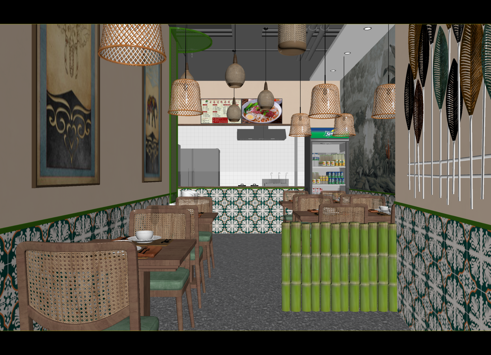 东南亚中餐厅3D模型下载【ID:1214266667】