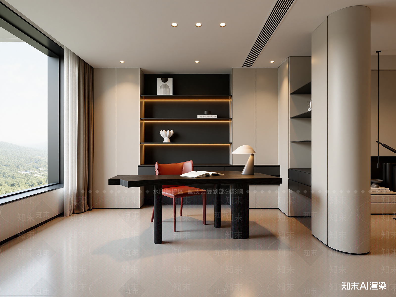 现代书房3D模型下载【ID:1221688414】