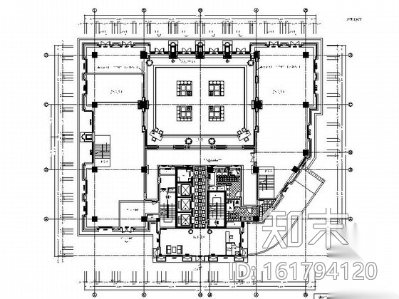 [四川]投资公司高档现代风格办公楼室内装修施工图cad施工图下载【ID:161794120】