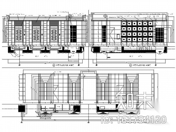 [四川]投资公司高档现代风格办公楼室内装修施工图cad施工图下载【ID:161794120】